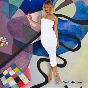 Sndys X Revolve Simone dress in white!